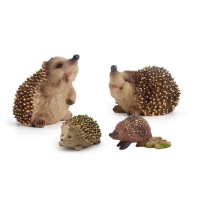 Modèles de figurines d'animaux sauvages réalistes en PVC miniature mignons, ensemble de jouets de la famille des hérissons - Product Image 6