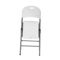 Chaises de jardin pliantes empilables en plastique blanc tendance pour l'extérieur