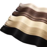 Extensions de cheveux à clipser sans couture, double épaisseur, invisibles, en cheveux humains Remy, pointes épaisses, de 14 à 24 pouces, vente en gros