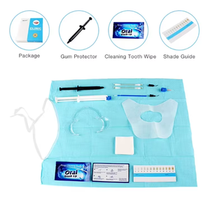 Système de blanchiment dentaire tout-en-<span class=keywords><strong>un</strong></span> - Kit éclaircissant à usage domestique pour éliminer les taches en douceur avec seringues de gel, rétracteurs et lingettes - Product Image 3