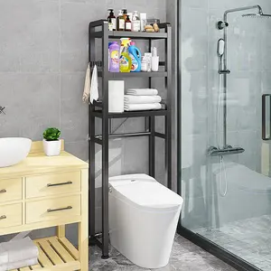 Factory Direct Stainless Steel Rack Toilet Cabinet Shelving Kitchen Washing Machine Rack Bathroom Space-saving Shelf