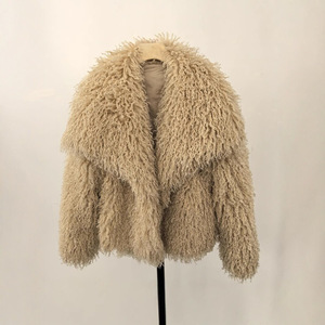 <span class=keywords><strong>Veste</strong></span> en fausse fourrure de mouton écologique de luxe pour femmes, manteau d'hiver épais et chaud, style <span class=keywords><strong>Teddy</strong></span>, col rabattu, vêtement d'extérieur en sherpa décontracté - Product Image 6