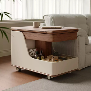 <span class=keywords><strong>Mesa</strong></span> <span class=keywords><strong>de</strong></span> Centro Moderna <span class=keywords><strong>de</strong></span> Madera <span class=keywords><strong>con</strong></span> Almacenamiento, Diseño Portátil, Construcción <span class=keywords><strong>de</strong></span> Madera Sólida, <span class=keywords><strong>con</strong></span> <span class=keywords><strong>Ruedas</strong></span> <span class=keywords><strong>para</strong></span> Sala <span class=keywords><strong>de</strong></span> Estar - Product Image 2