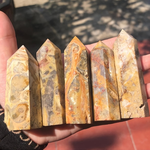 Vente en gros de pierres de cristal de tour de pointe en agate naturelle polie de style bohème pour une décoration intérieure unique et des cadeaux de vacances - Product Image 4