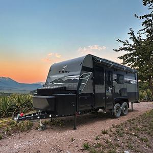 Style moderne Aventure en plein air Fonction mobile Camping Camper Caravan Stockage extérieur spacieux Construction durable Remorque de voyage - Product Image 1