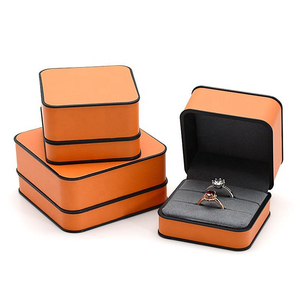 Wholesale Custom Logo Luxury Pu Leather Necklace <b>Rings</b> Bracelet Jewelry <b>Gift</b> <b>Box</b> Packaging - Product Image 2
