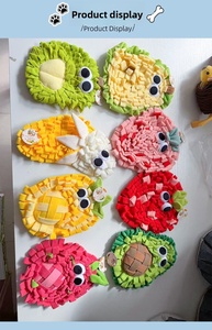 Tapis de désodorisation en peluche anti-stress pour animaux de compagnie, tapis de renifflement pour petits chiens et chats, jouet de puzzle pour chien à alimentation lente, anti-étouffement et d'entraînement à la recherche de nourriture - Product Image 4