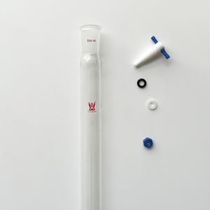 Kolom Kromatografi Kaca Borosilikat Transparan Dinding Tebal CS Labglass dengan Stopcock PTFE untuk Penelitian Laboratorium, Panjang 203-610mm - Product Image 6