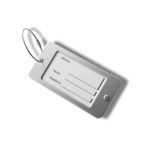Etiqueta de Equipaje de Metal Personalizada con Diseño de Avión, de Aluminio Reciclable y Duradero, Venta al Por Mayor de Fábrica - Product Image 1