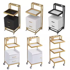 Zxm Hot Selling Beauty Salon Storage Trolley Mobile High-Quality Hair Salon Styling Car <b>Tool</b> Car Hair Salon Trolley - Product Image 1
