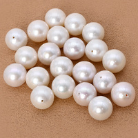 Perles d'eau douce rondes Edison naturelles AAAAA de 10-11 mm, blanches, à fort lustre, perles en vrac pour la fabrication de bijoux, vente en gros