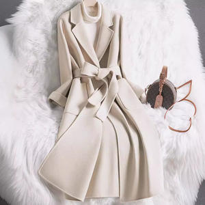 เสื้อโค้ทตัวยาวสีขาวทรงสลิมฟิตสไตล์ญี่ปุ่น & เกาหลีสำหรับผู้หญิง<span class=keywords><strong>2025</strong></span>ฤดูใบไม้ร่วงฤดูหนาว - Product Image 3