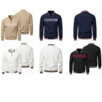 Blouson aviateur à lettrage avec broderie personnalisée pour hommes Blouson universitaire uni Blouson de baseball américain pour hommes