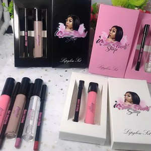 Ensemble Rouge à Lèvres et Crayon à Lèvres Crème, Crayons à Lèvres Longue Tenue Marque Privée, <span class=keywords><strong>Kit</strong></span> Rouge à Lèvres Liquide Mat Personnalisé Vente en Gros - Product Image 1