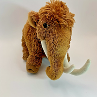 Peluches molles de mammouth marron personnalisées en peluche matériau en peluche super doux avec remplissage en coton PP pour accessoires