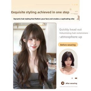 Perruque Cony [Pas de filet à cheveux nécessaire] Perruque longue bouclée réaliste pour femme, facile d'entretien ; Postiche quotidien fabriqué à la machine - Product Image 3