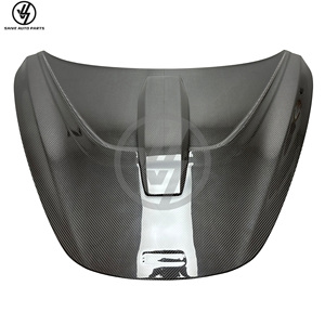 Nouveau capot moteur en fibre de carbone pleine brillante de style N, tissage sergé, noir, pour 720S 2015-2018 - Product Image 1