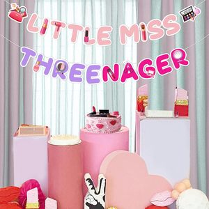Décorations et accessoires de maquillage pour fête d'<span class=keywords><strong>anniversaire</strong></span> de 3 ans pour petites filles, bannière pour fête spa et salon - Product Image 5
