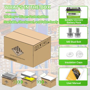 Basen Xanh EU cổ 12 V 100AH 200AH 300ah akku LiFePO4 pin Lithium ion chu kỳ sâu fot hệ thống năng lượng mặt trời 12 Vol Pin - Product Image 4