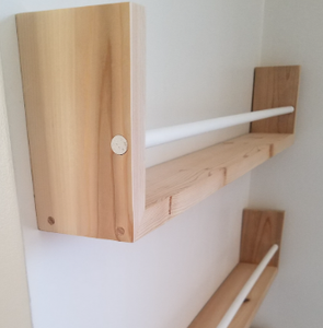 Nursery Bookshelves (Solid Wood Wall Mount) - Product Image 2