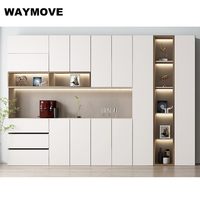 Armoire à vin moderne de luxe avec fonction de refroidissement Porte en verre Chêne massif Aluminium Bois massif Contreplaqué Maison Chaise de salle à manger Style panneau