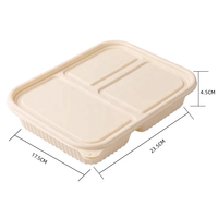 Bol à soupe d'emballage alimentaire jetable en plastique à 3/4 compartiments Boîte à nouilles en carton blanc Récipient à emporter