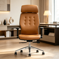 Chaise de bureau de luxe en cuir véritable, chaise de direction moderne, chaise de président inclinable pour bureau, étude, ordinateur