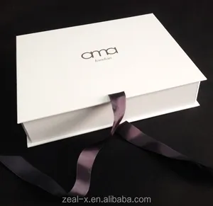 Acabado de lujo al por menor Shenzhen Fábrica plegable Caja de papel blanco Caja de embalaje de prendas de vestir