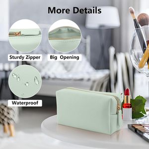Women's Fashion Travel Cosmetic Bag PU Leather Waterproof <b>Makeup</b> <b>Case</b> with Custom Logo and Zipper - Product Image 4