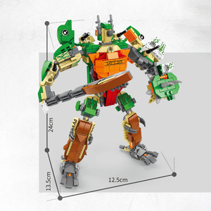 Juego <span class=keywords><strong>de</strong></span> Bloques <span class=keywords><strong>de</strong></span> Construcción <span class=keywords><strong>de</strong></span> Dinosaurios Transformables 8 en 1, 3 Vías, 725 Piezas, Dinosaurio Guerrero con Armadura, Juguete <span class=keywords><strong>de</strong></span> Construcción para Niños - Product Image 5