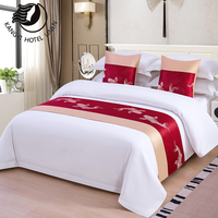 Neues Design Jacquard Kingsize Hotel-Bettläufer mit zwei Innenkissen