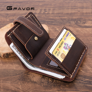 Porte-cartes en <span class=keywords><strong>cuir</strong></span> pleine fleur véritable fait main, style vintage, en <span class=keywords><strong>cuir</strong></span> de vachette Crazy Horse, pour <span class=keywords><strong>homme</strong></span> - Product Image 1