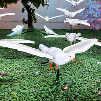Lampe décorative LED basse tension modèle Colombe blanche, simulation dynamique de sécurité, lumière constante et brillante, pigeon pour paysage et Noël