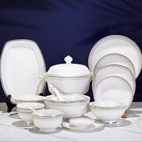 Clair de lune nuit os chine vaisselle moderne en céramique bol de riz assiette cuillère cuisine bols ménage bols en céramique ensembles