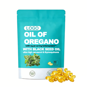 OEM Oil of Oregano Capsules with Black <b>Seed</b> Oil Softgels Organic Oregano Oil Extract Supplement - Product Image 1