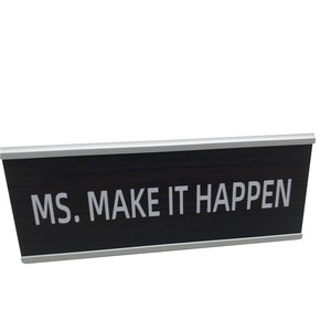 Ms. <span class=keywords><strong>Make</strong></span> Nó Xảy Ra Bạc Nhôm Chủ Officemate Tên Tấm - Product Image 4