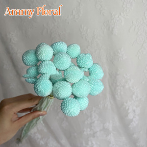 AM-PFKC06 Ammy 20 tête Golden Billy Button fleur préservée pour la décoration de mariage fleurs éternelles Craspedia Billy Ball - Product Image 6