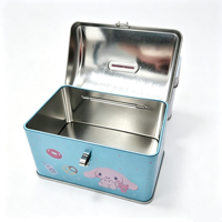 Vente en gros d'usine : Tirelire/Boîte en métal rectangulaire pour enfants avec serrure, en matériaux recyclés, impression personnalisée
