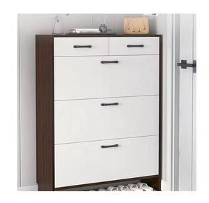 Wholesale Artificial Board Ultra Thin Shoe Storage Cabinet Modern Entrance Hall Furniture Shoe Rack with Doors - Product Image 4