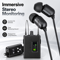 Système de monitoring intra-auriculaire sans fil portable EM-12R professionnel pour scène live, répétitions de groupe, studio à domicile