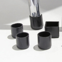 Embouts de pieds de meubles en PVC antidérapants carrés, capuchons de pieds de chaise noirs et protections d'extrémité de pieds de table