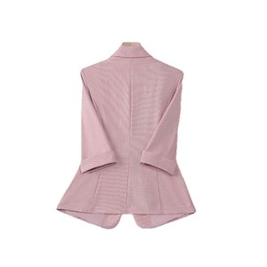 Women's Blazer <b>Jacket</b> Three Quarter Sleeve Solid Color Breathable Polyester Spring <b>Summer</b> Casual Fashion Top - Product Image 5