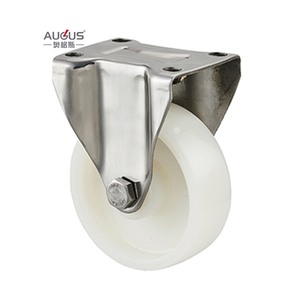 Großhandel weißes Nylon 3 4 5 Zoll 304 Edelstahl Rollstühle für Dolly-Wagen - Product Image 3