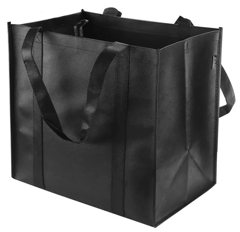Bolsa de sacola reutilizável, tamanho personalizado e impressão colorida com cabo reforçado