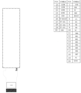 Chất lượng tốt nhất Độ phân giải cao 3.38 ''3.38 inch 3.38 inch <span class=keywords><strong>LCD</strong></span> hiển thị bảng điều chỉnh <span class=keywords><strong>TFT</strong></span> 180x640 đầy đủ màu sắc Bảng điều chỉnh LCM hiển thị tft338a1 - Product Image 6
