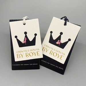 अच्छी कीमत कस्टम टैग परिधान मुद्रित लोगो नाम हैंगटैग का नाम हैंगटैग के कपड़े को स्ट्रिंग और पिन के साथ लटका टैग - Product Image 3