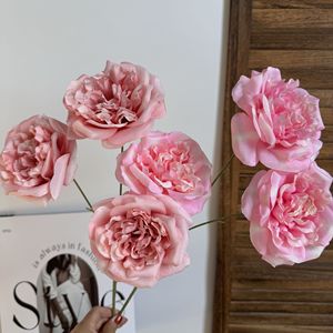 Rosas Artificiales Martin Austin, Flores de Seda de 3 Cabezas, Tacto Natural, Decoración para Bodas y Hogar, Arreglos Florales - Product Image 4