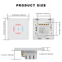 Interruptor Inteligente para Caldera con WiFi, 20A, Material ABS, Pantalla Táctil de Vidrio, Bloqueo Infantil y Medidor de Consumo