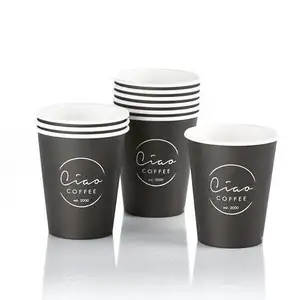 7OZ a adapté le logo aux besoins du client imprimant les tasses de papier jetables acceptables