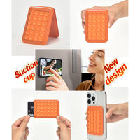 Support magnétique pour cartes avec ventouse en silicone et logo personnalisé, type A, pour étui pliable magnétique Apple